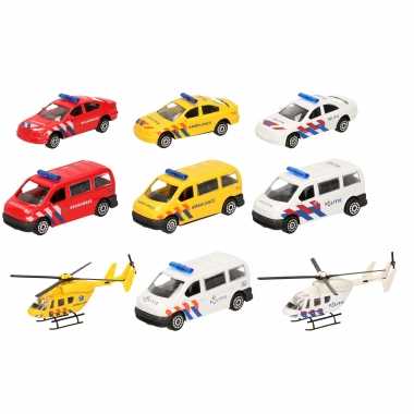 112 diensten wagens uitgebreide speelgoed set 10-delig die-cast