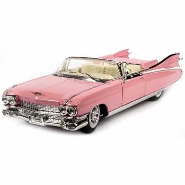 Modelauto cadillac eldorado roze 1:18
