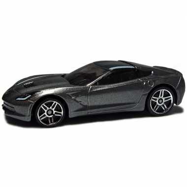 Modelauto chevrolet corvette grijs 1:43