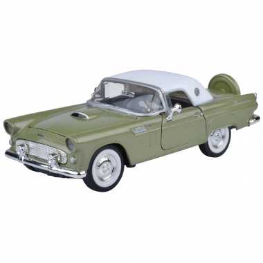 Modelauto ford thunderbird cabrio 1956 groen schaal 1:24/19 x 7 x 6 cm