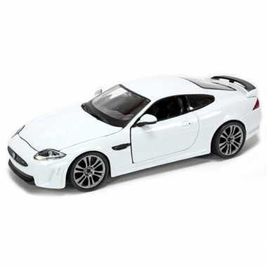 Modelauto jaguar xkr-s wit 1:24