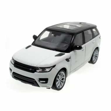 Modelauto land rover range rover sport 2014 wit schaal 1:24/20 x 8 x 7 cm