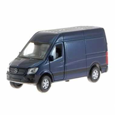 Modelauto mercedes benz sprinter blauw 1:34