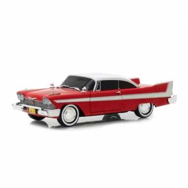 Modelauto plymouth fury christine 1958 rood schaal 1:24/21 x 7 x 5 cm