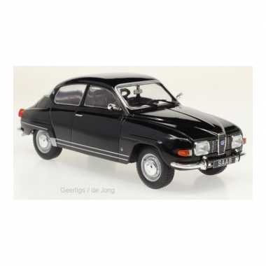 Modelauto saab 96 1970 zwart schaal 1:24/17 x 6 x 6 cm