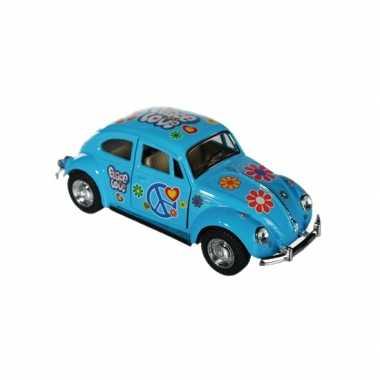 Vw kever modelauto blauw