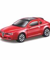 Modelauto alfa romeo brera rood schaal 1 43 10 cm