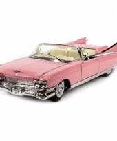 Modelauto cadillac eldorado roze 1 18