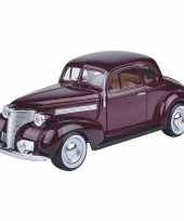 Modelauto chevrolet 1939 coupe donker rood schaal 1 24 19 x 7 x 6 cm