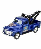 Modelauto chevrolet oldtimer 1953 stepside tow truck blauw 1 34