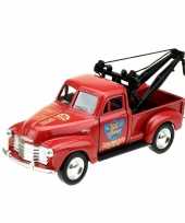 Modelauto chevrolet oldtimer 1953 stepside tow truck rood 1 34