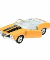 Modelauto chevrolet oldtimer 1971 chevelle geel 1 34