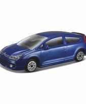 Modelauto citroen c4 blauw schaal 1 43 10 x 4 x 3 cm