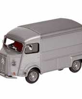 Modelauto citroen type h bestelwagen grijs 16 cm