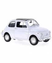 Modelauto fiat 500 1957 wit schaal 1 18 16 x 7 x 7 cm