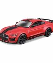 Modelauto ford shelby mustang gt500 2020 rood schaal 1 32 15 x 6 x 4 cm