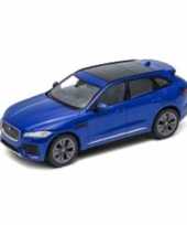 Modelauto jaguar f pace 2016 blauw schaal 1 24 20 x 8 x 7 cm