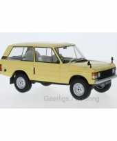 Modelauto land rover range rover 1972 lichtgeel schaal 1 24 18 x 7 x 7 cm