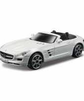 Modelauto mercedes benz sls amg wit schaal 1 43 11 x 4 x 3 cm