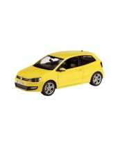 Modelauto volkswagen polo gti mark 5 geel 1 43