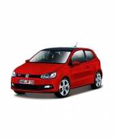 Modelauto volkswagen polo gti mark 5 rood 1 43